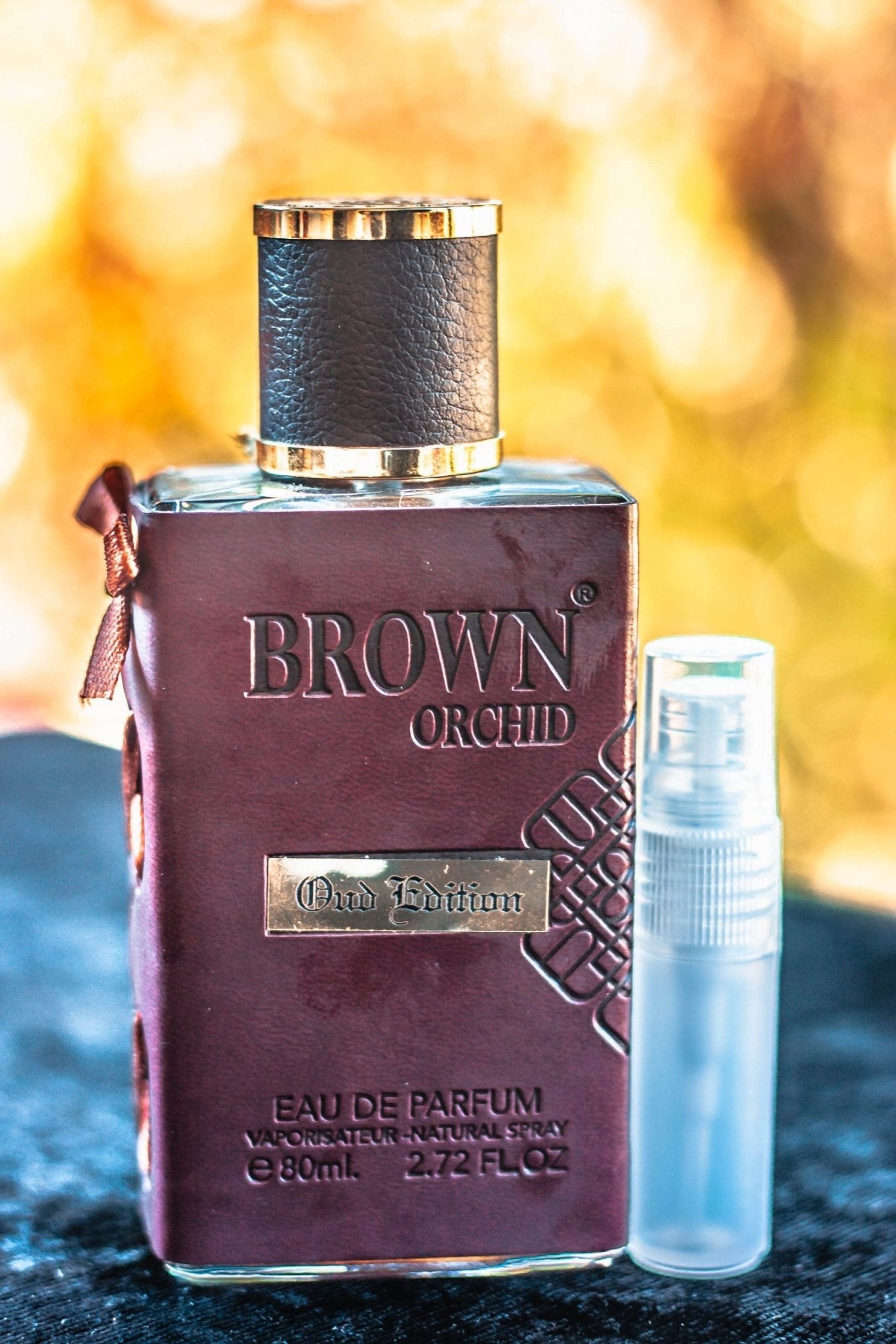 BROWN ORCHID OUD EDITION BY FRAGRANCE WORLD 5ML SAMPLE - Tega Scents